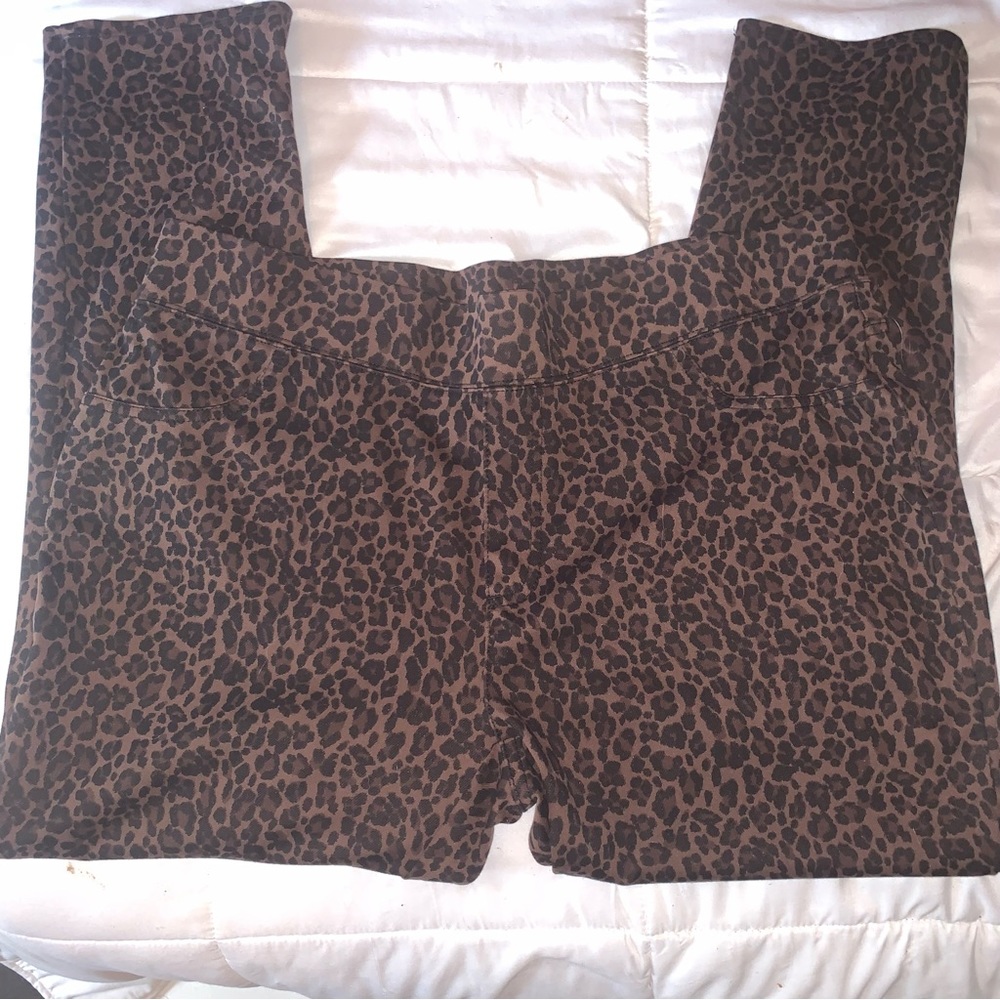 Leopard Print Pants - Brown